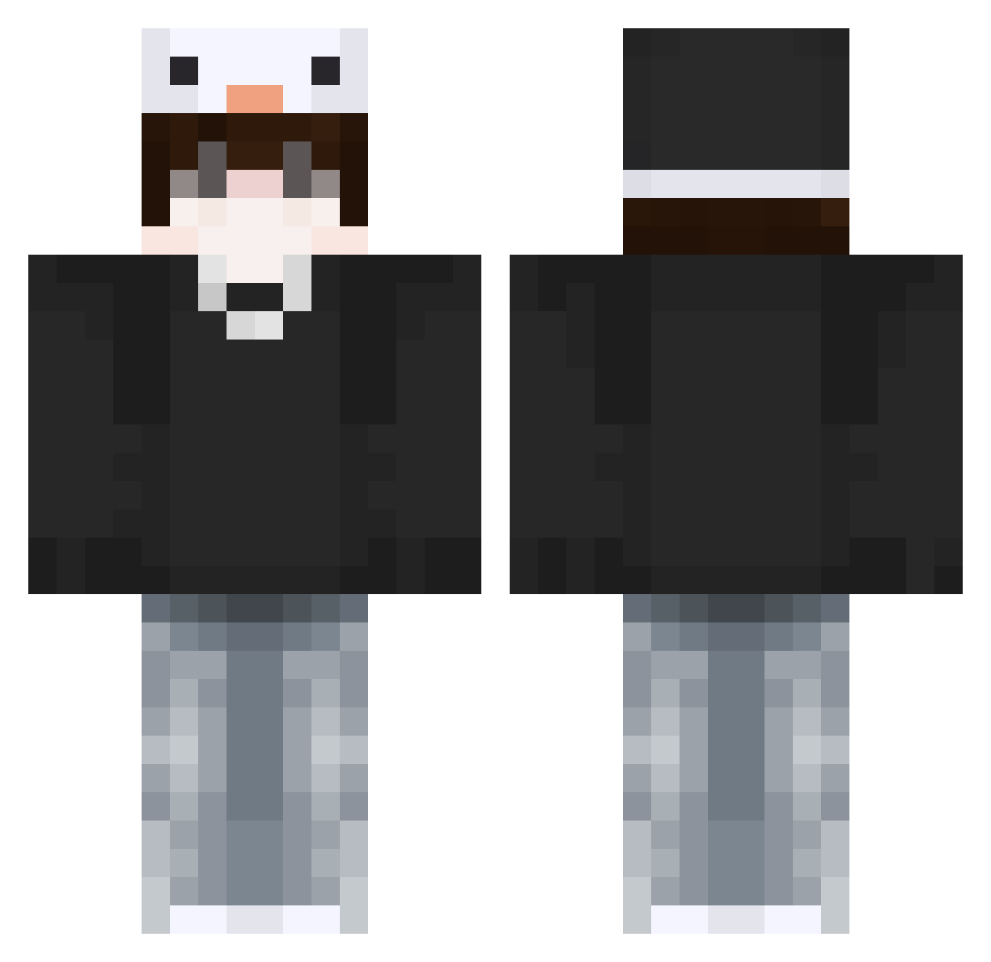 KingChetletsky Minecraft skin, front and back view