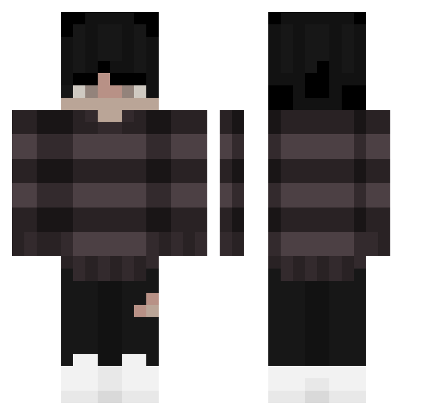 ReedBoxnick Minecraft skin, front and back view