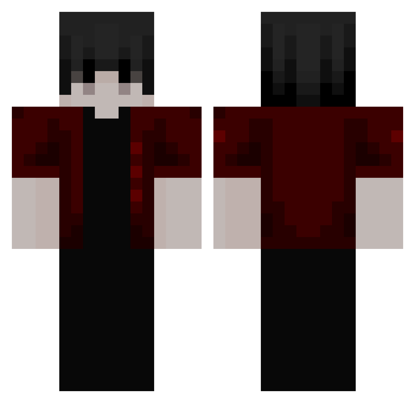t7r_0 Minecraft skin, front and back view