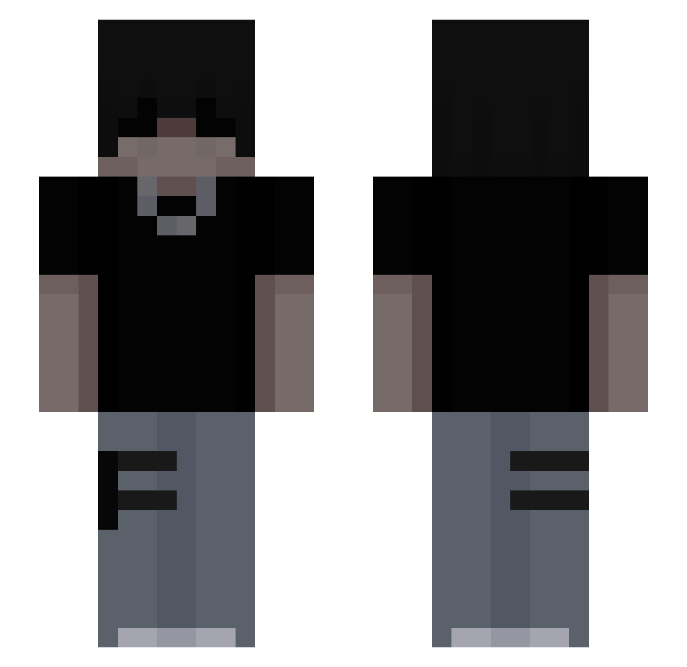 Awrist Minecraft skin, front and back view
