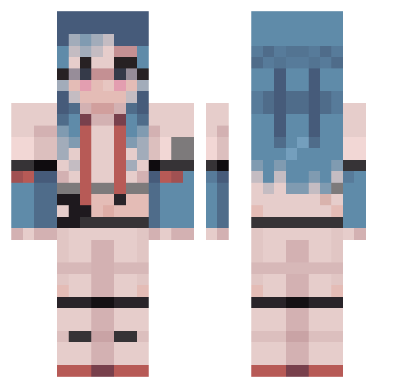 KingLebronJr Minecraft skin, front and back view