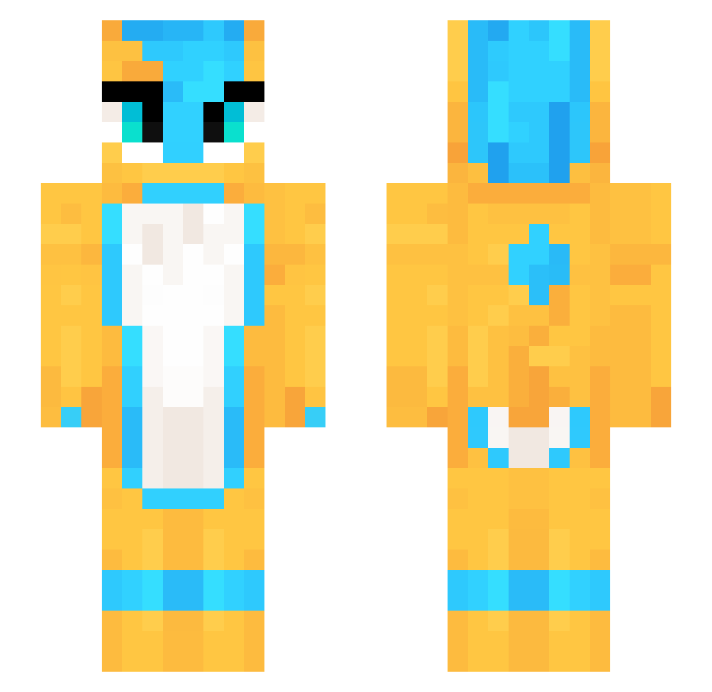 Ashlee Minecraft skin, front and back view