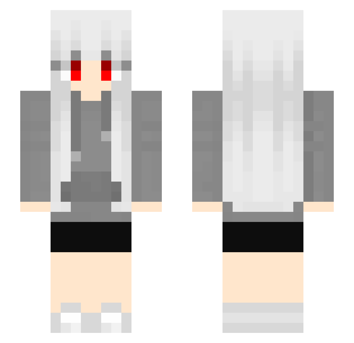 shiro1516 Minecraft skin, front and back view
