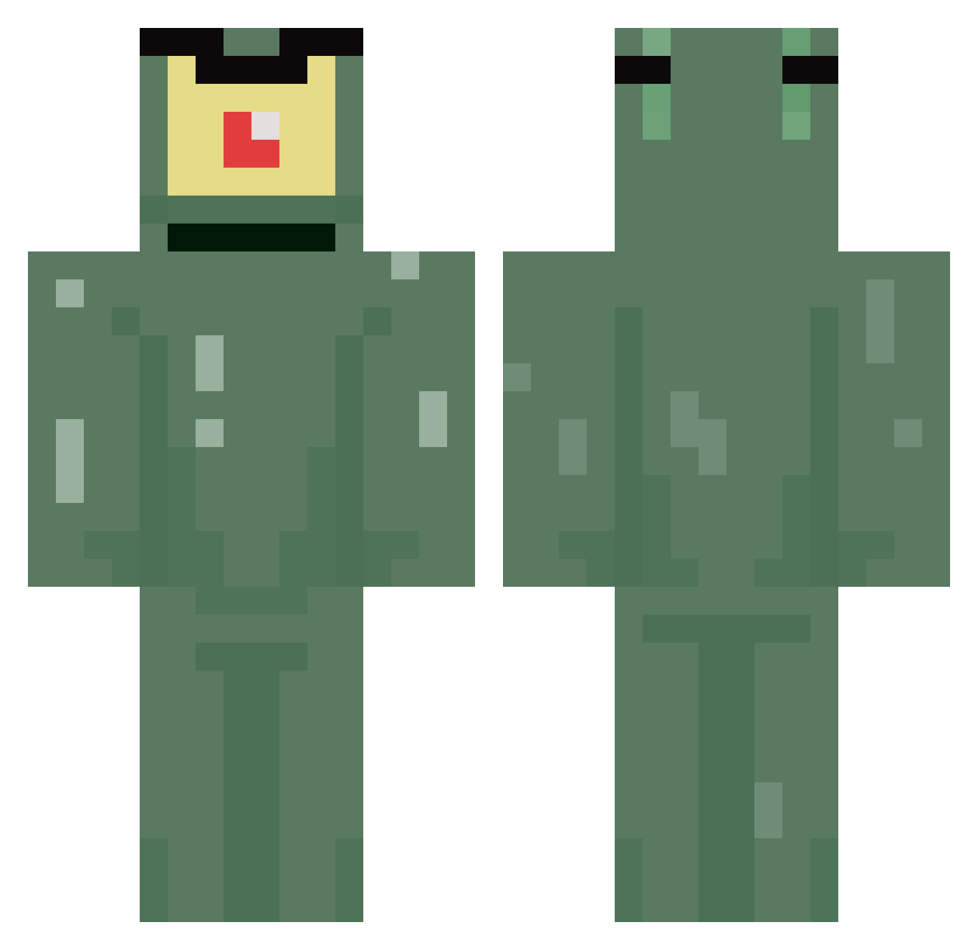 RealGeorgeForman Minecraft skin, front and back view