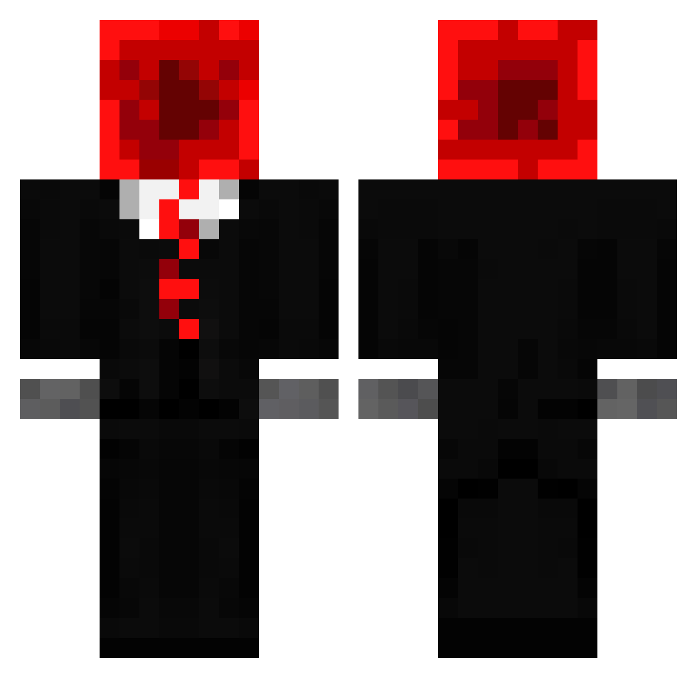 MRLOL500 Minecraft skin, front and back view