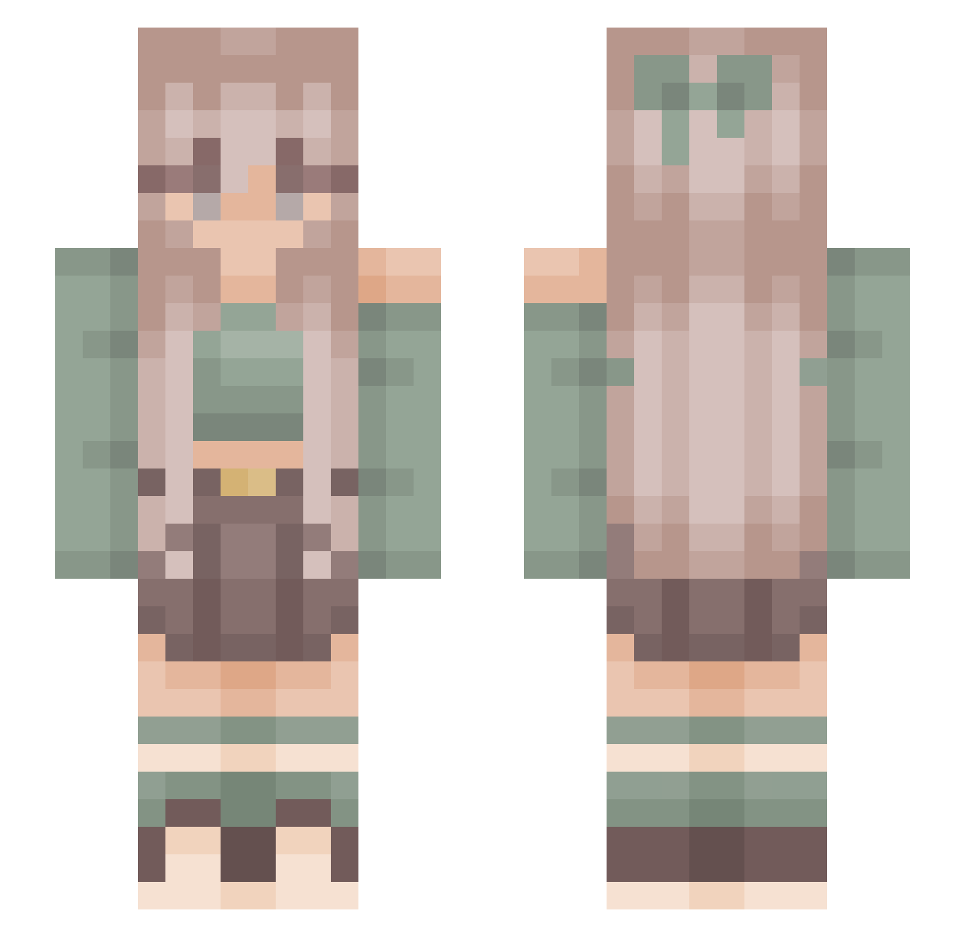 pyrolyse Minecraft skin, front and back view