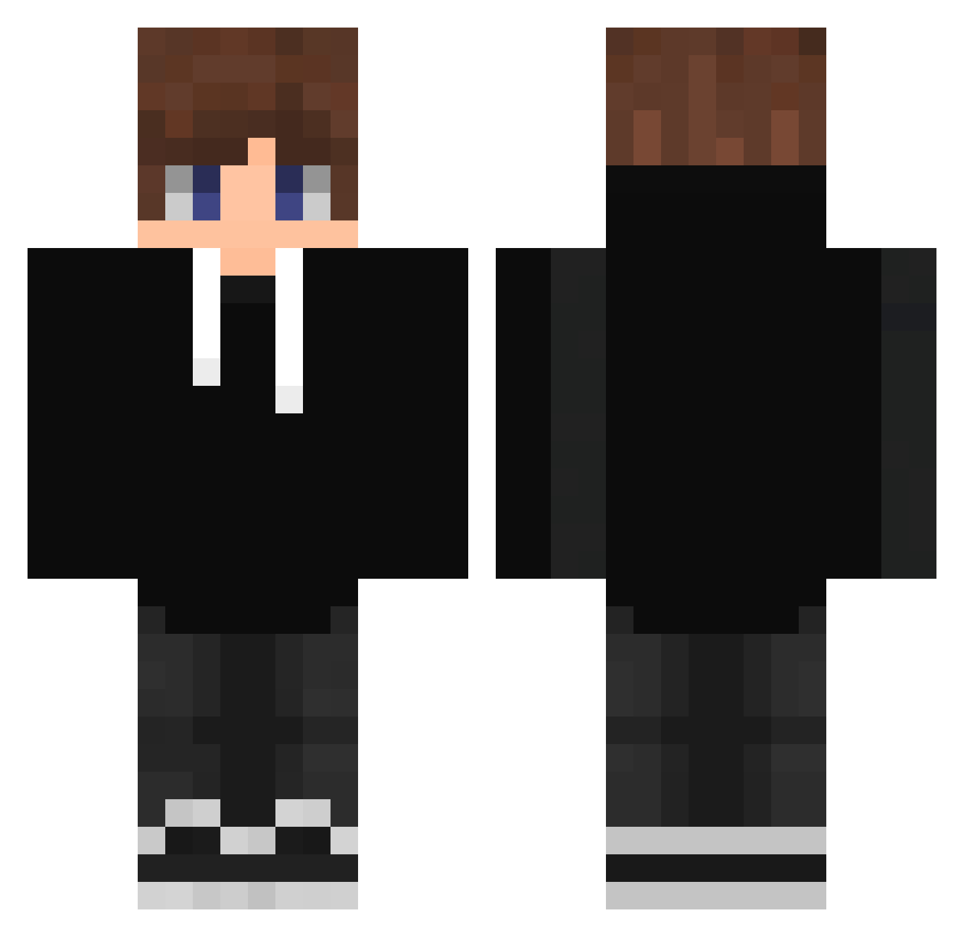 WhiteBrass Minecraft skin, front and back view
