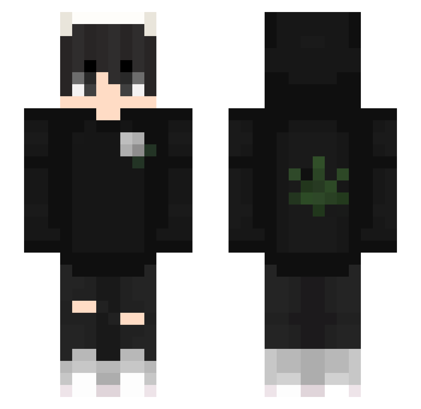 lian611 Minecraft skin, front and back view