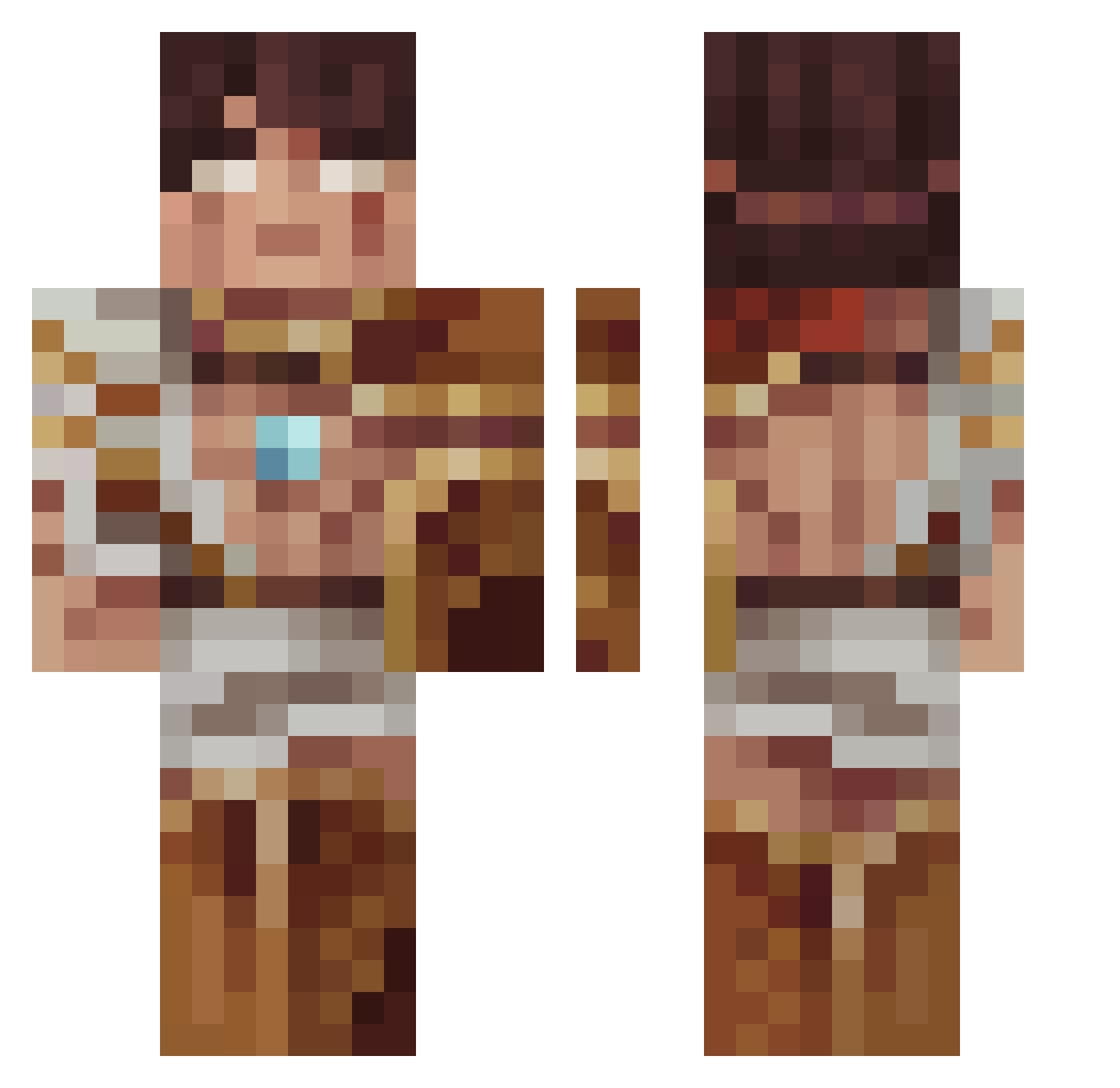 Jemsrome_ Minecraft skin, front and back view