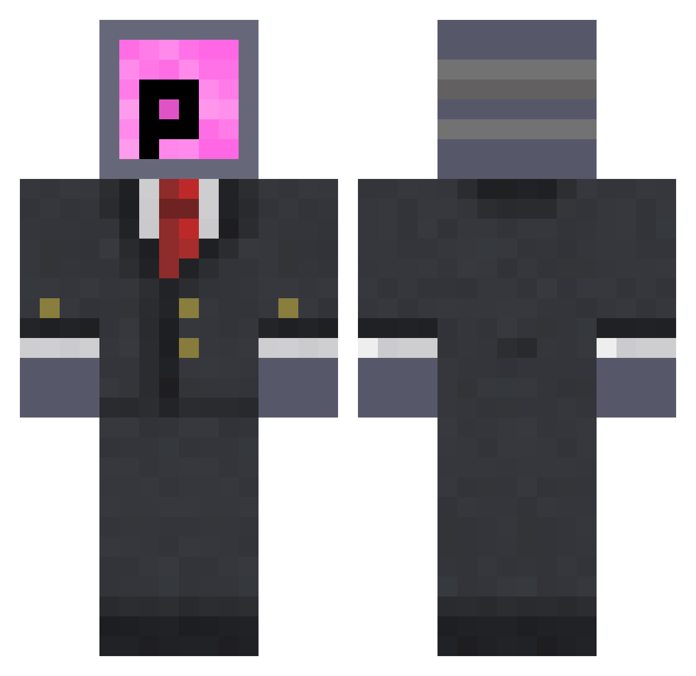 HEROBRINE__1234 Minecraft skin, front and back view