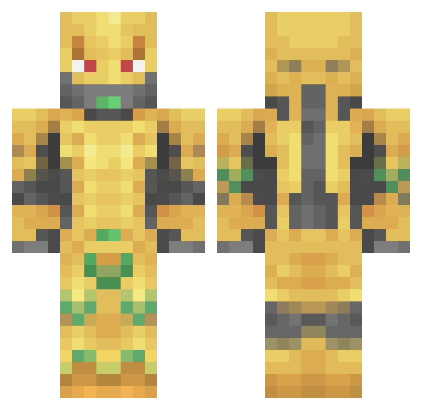 Za_Frosty_ Minecraft skin, front and back view