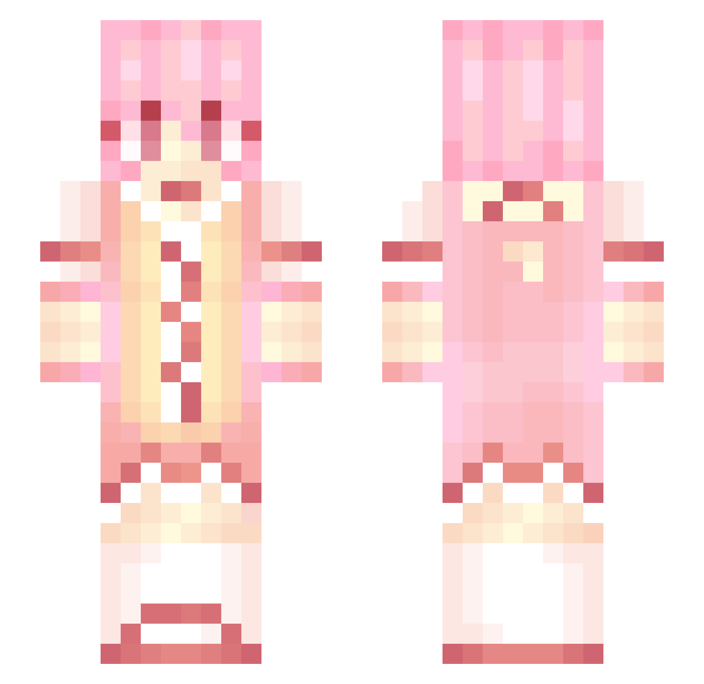 shrekswife Minecraft skin, front and back view