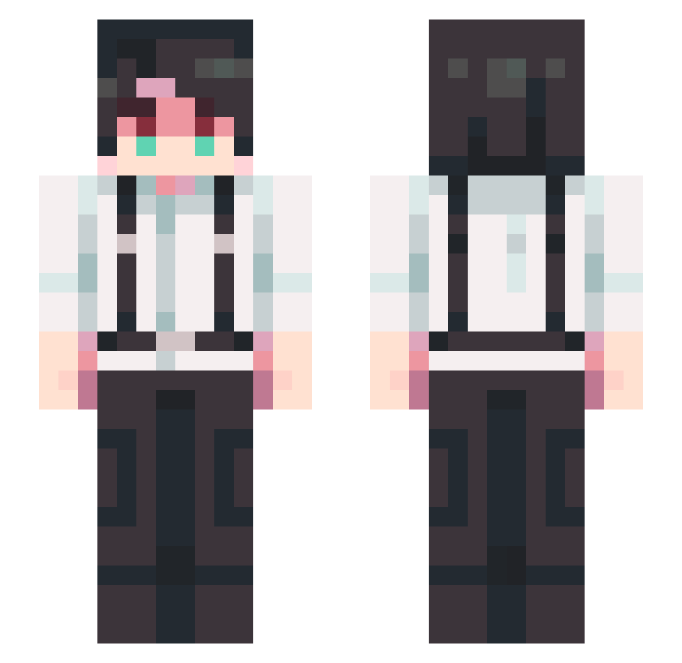 sidecharacter_ Minecraft skin, front and back view