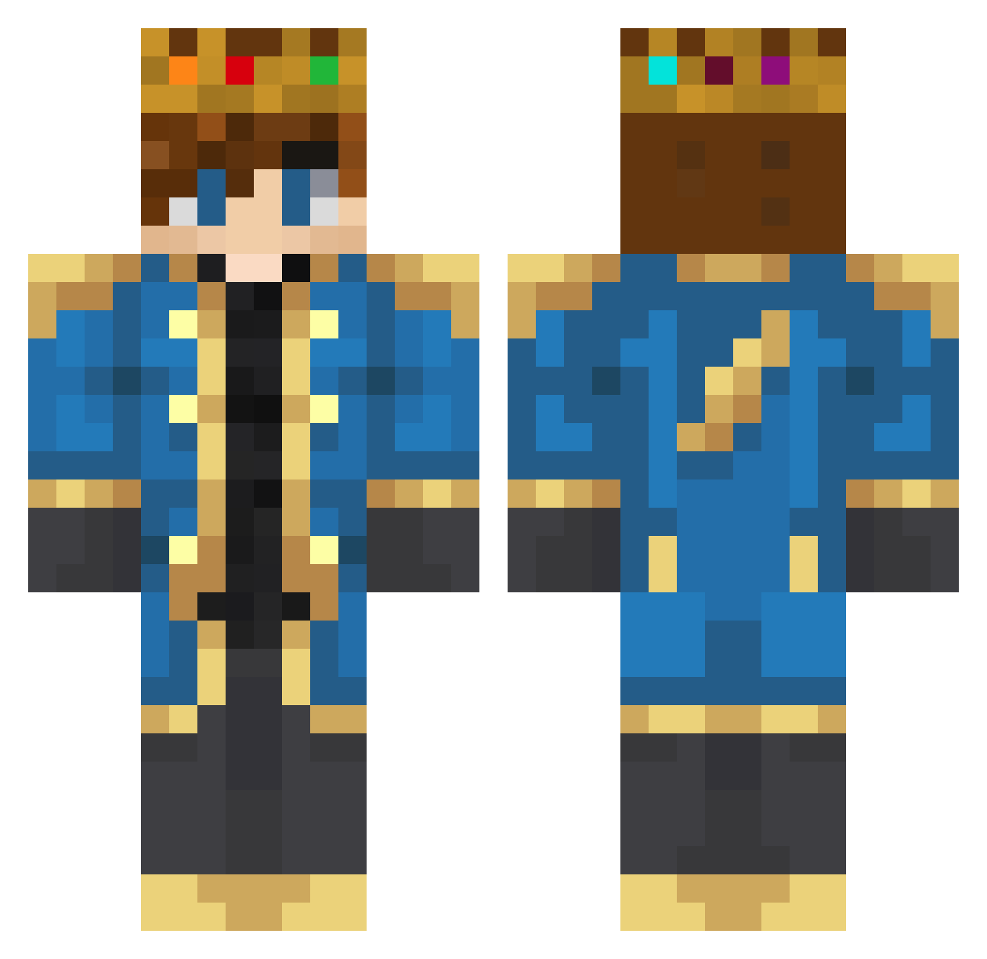epikswag Minecraft skin, front and back view