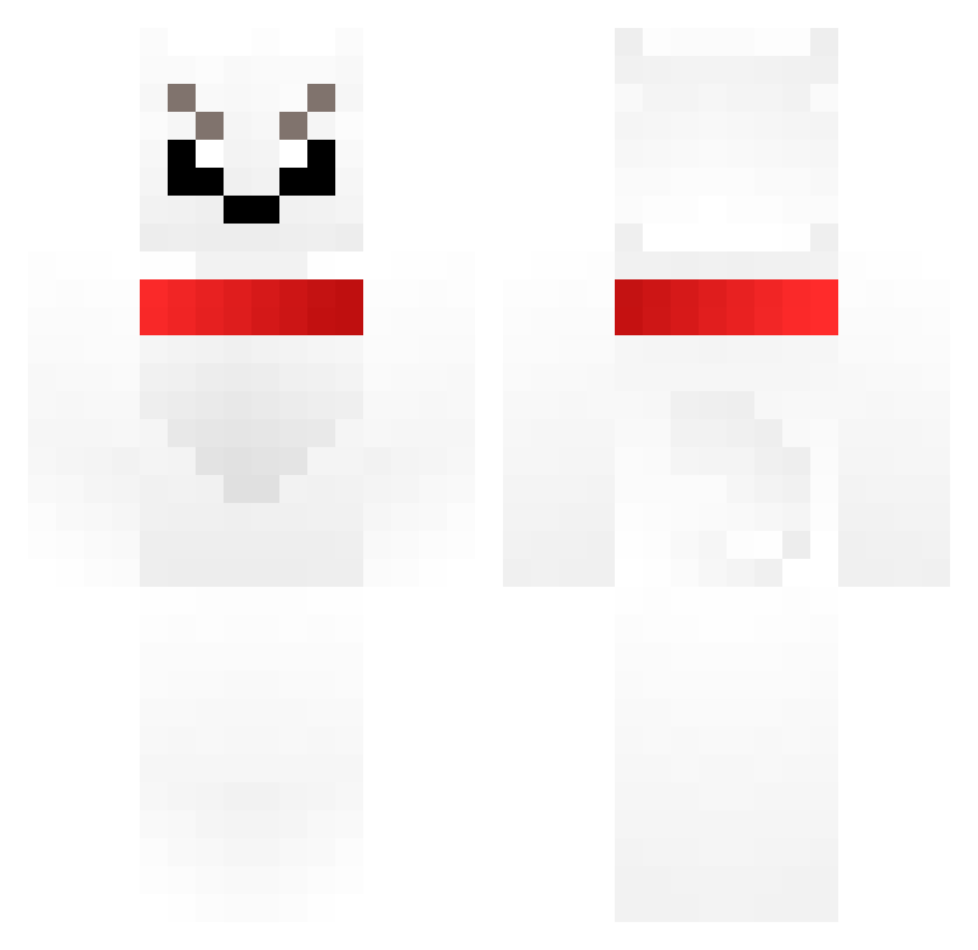 Youthly Minecraft skin, front and back view