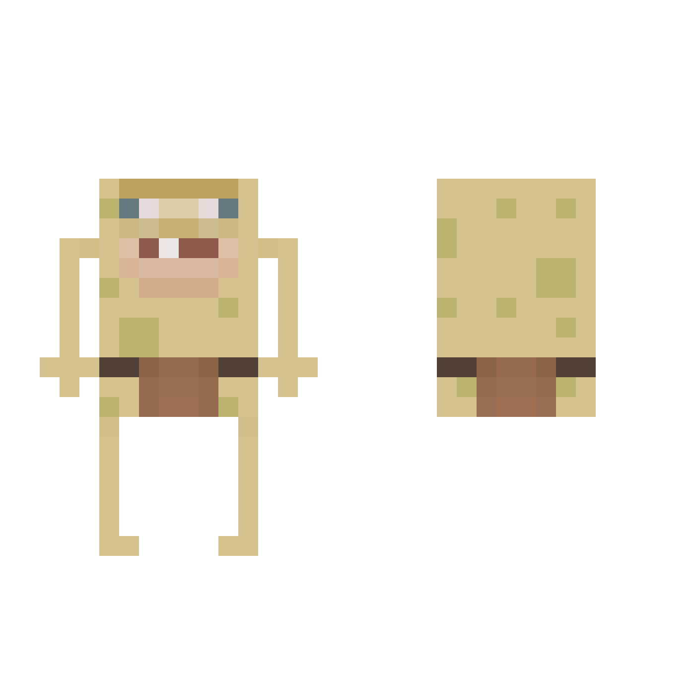 opopopp Minecraft skin, front and back view