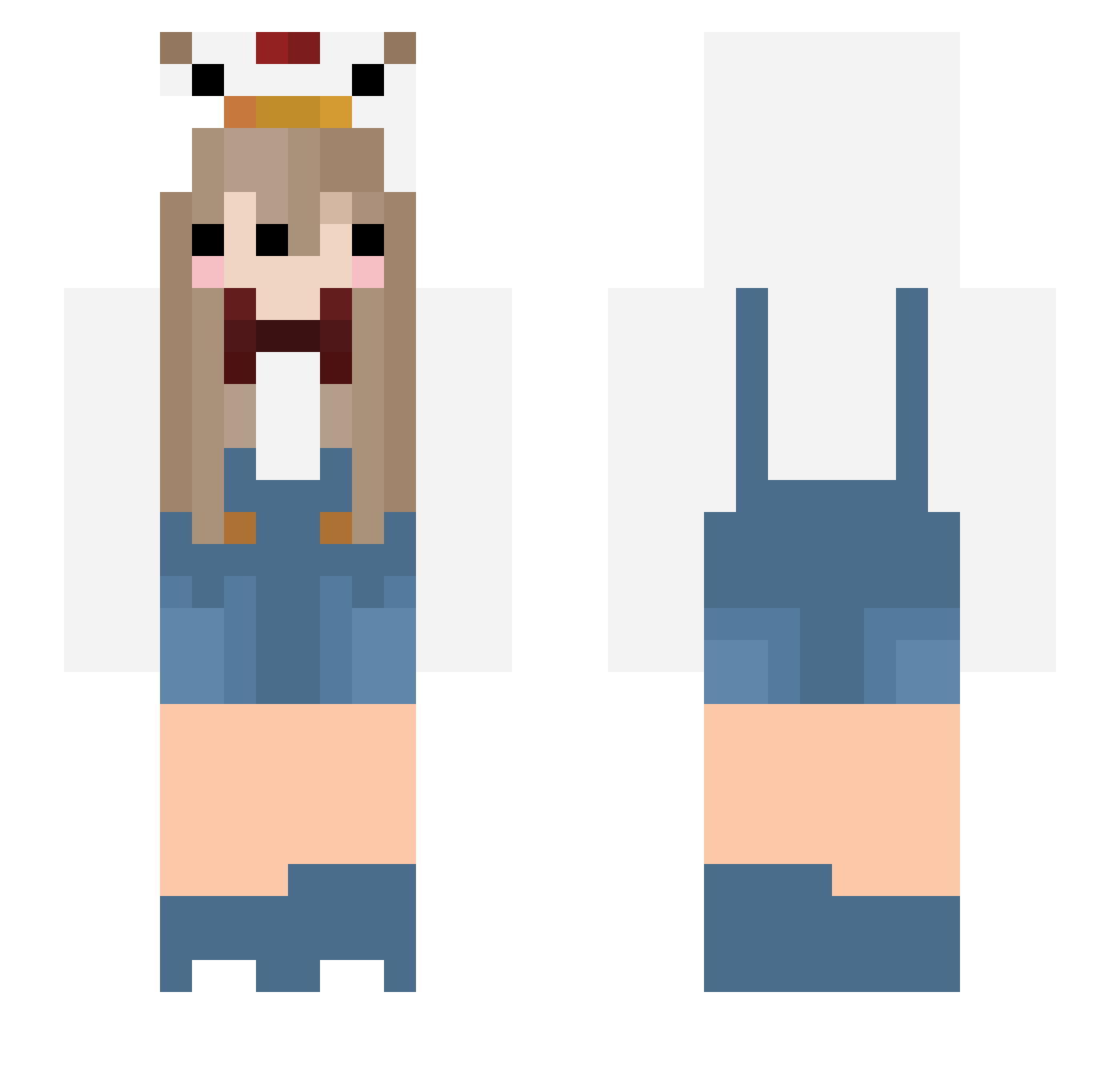 LaShakyShaky Minecraft skin, front and back view