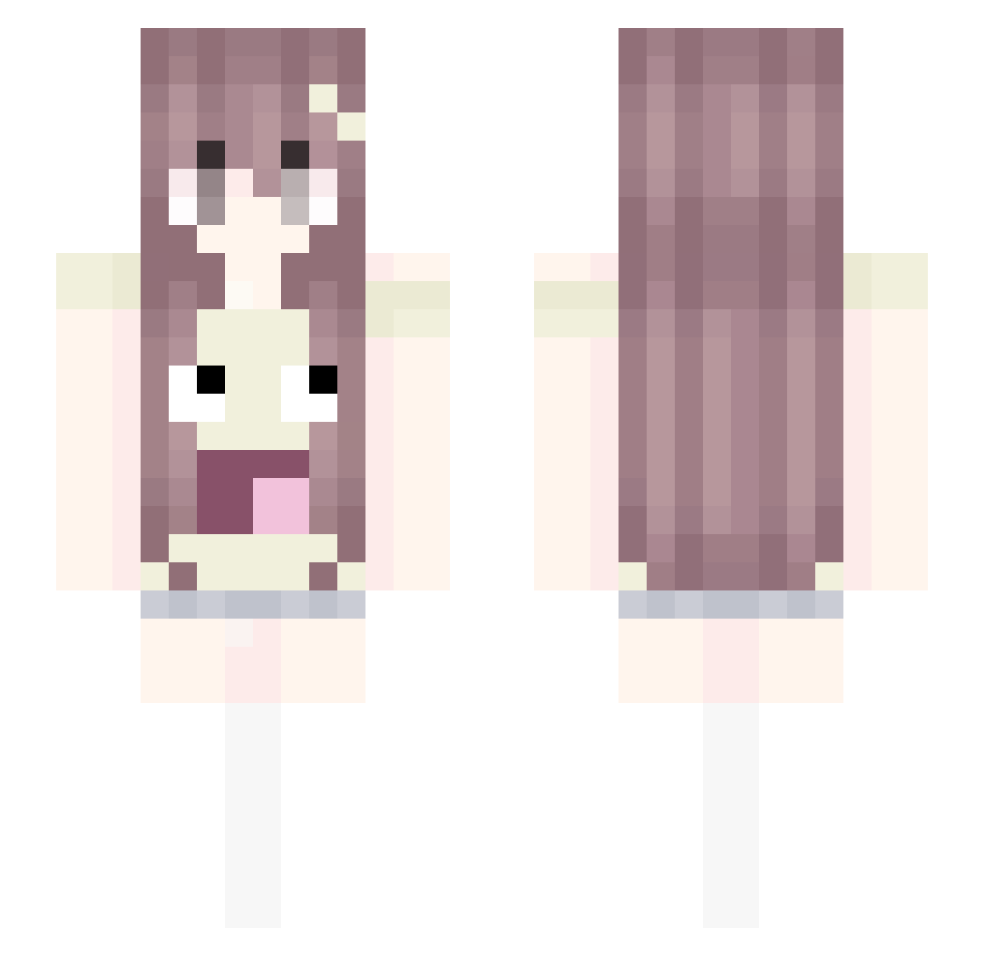 0nlyy0u Minecraft skin, front and back view