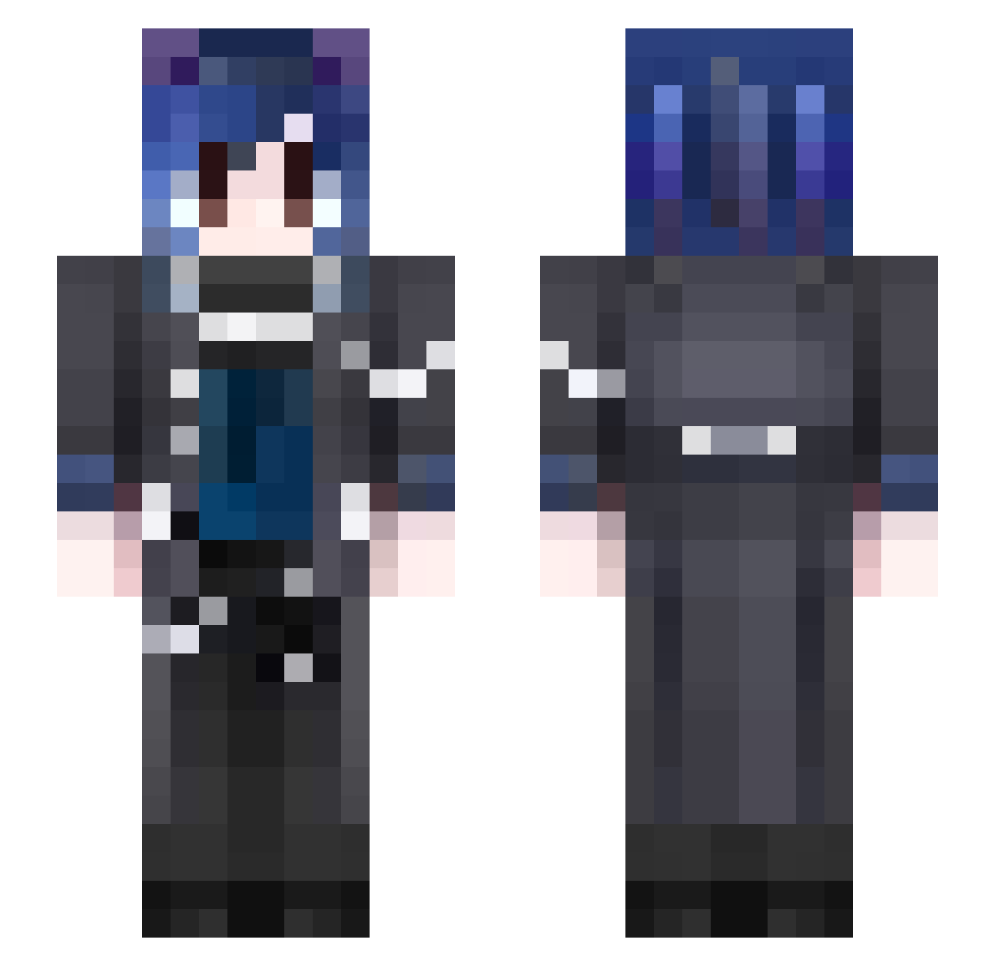 shademan6666 Minecraft skin, front and back view