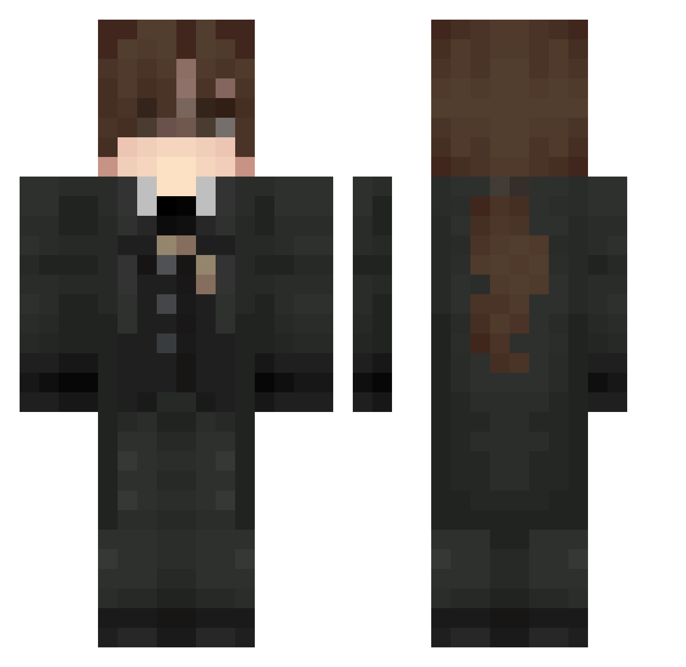 Typiclll Minecraft skin, front and back view