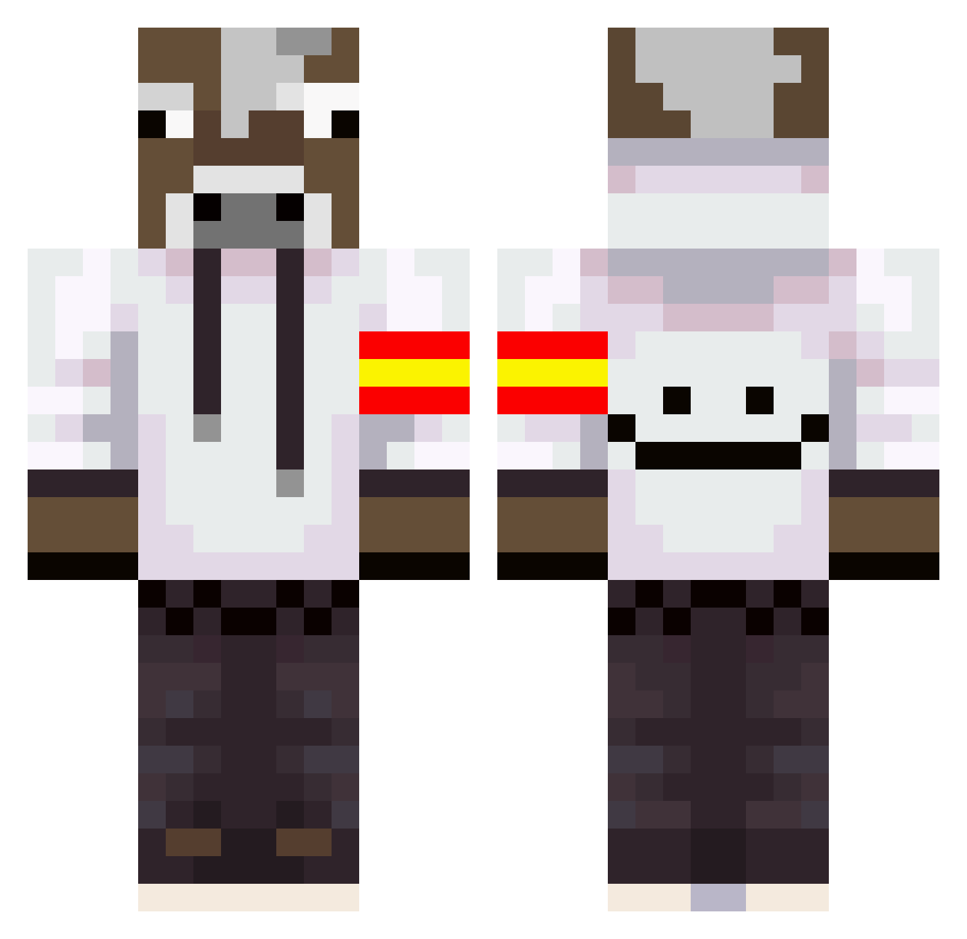 GEOXHectorpro Minecraft skin, front and back view