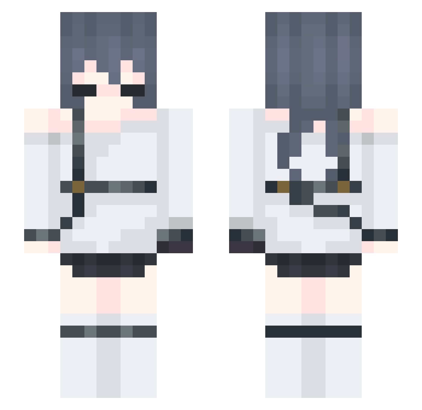 Rubicxz Minecraft skin, front and back view