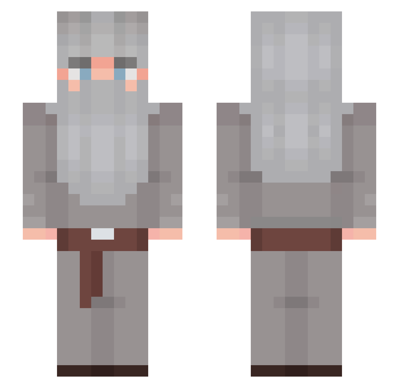 EskoTheGamer69 Minecraft skin, front and back view