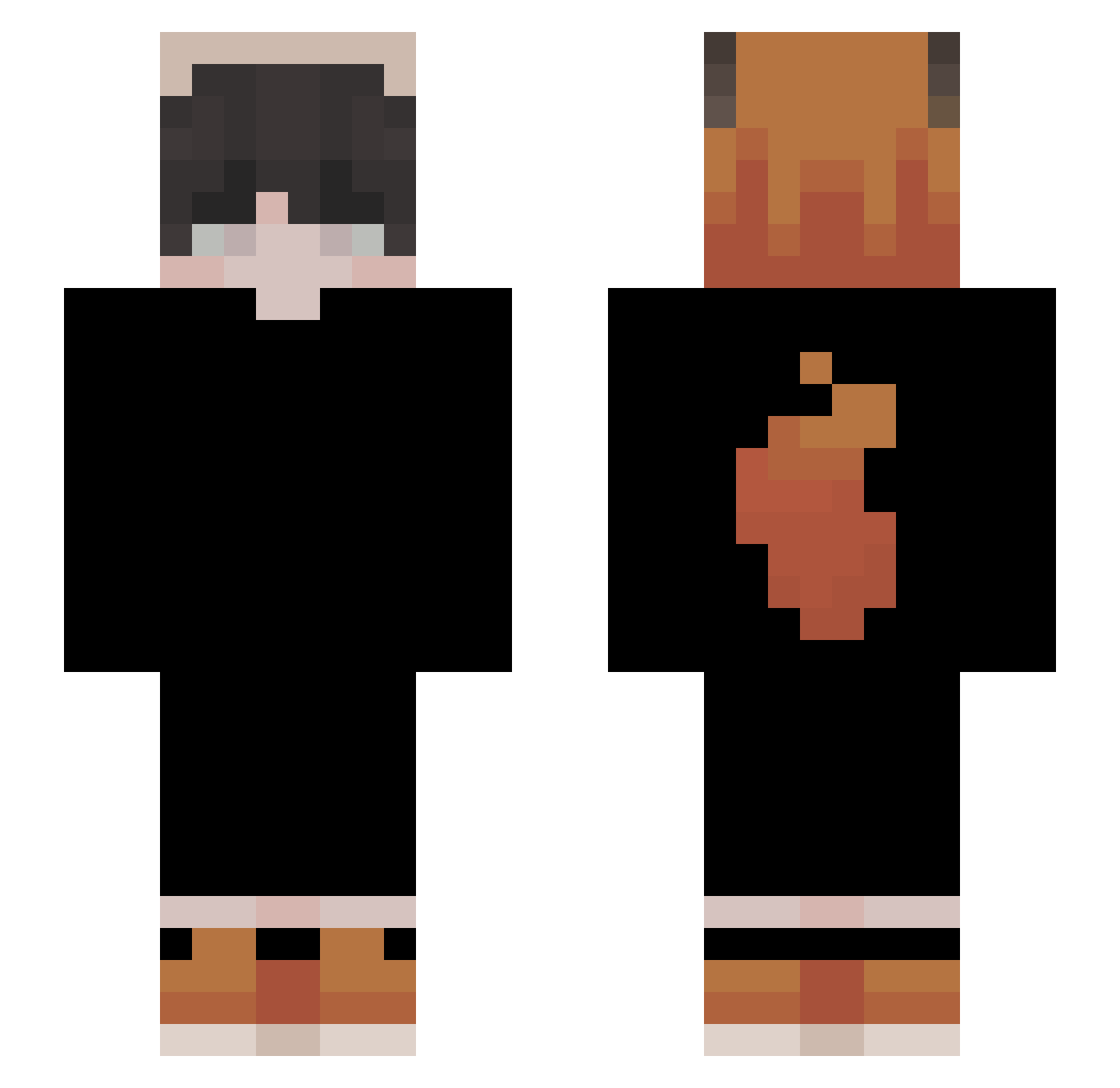 fool6 Minecraft skin, front and back view
