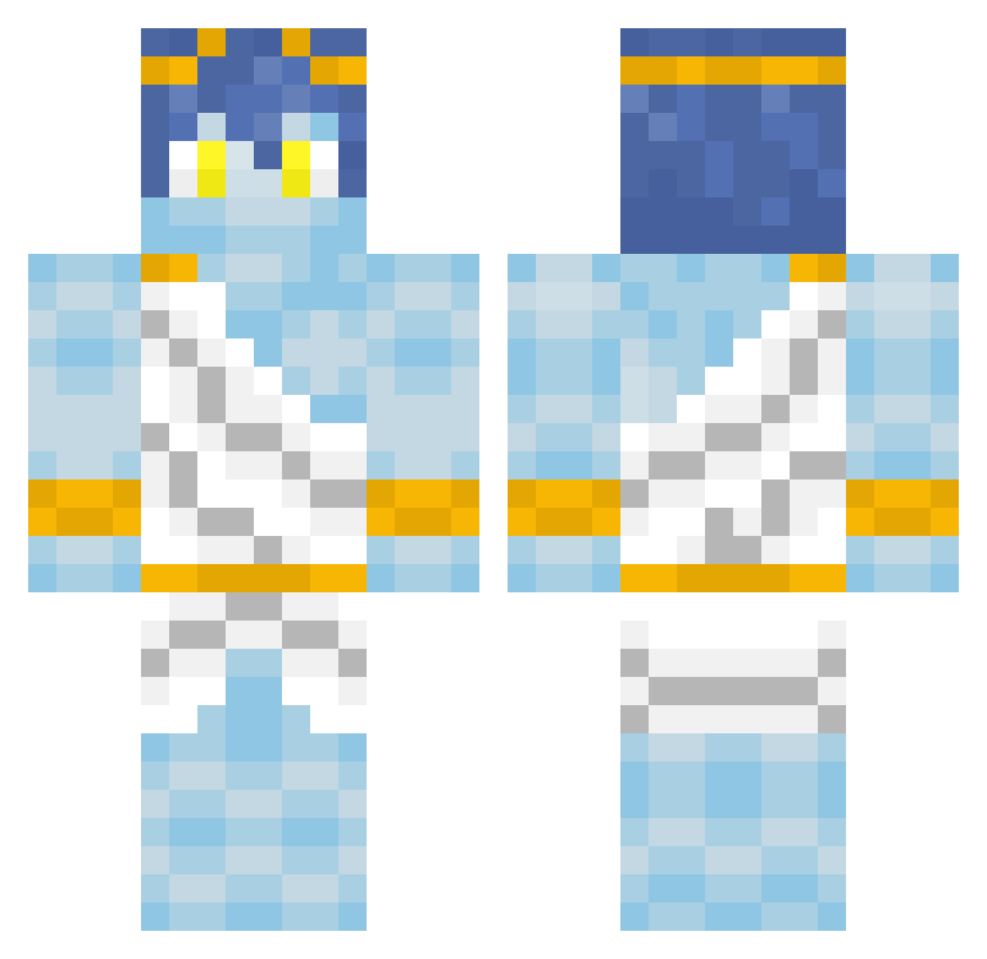 GinTonic01 Minecraft skin, front and back view