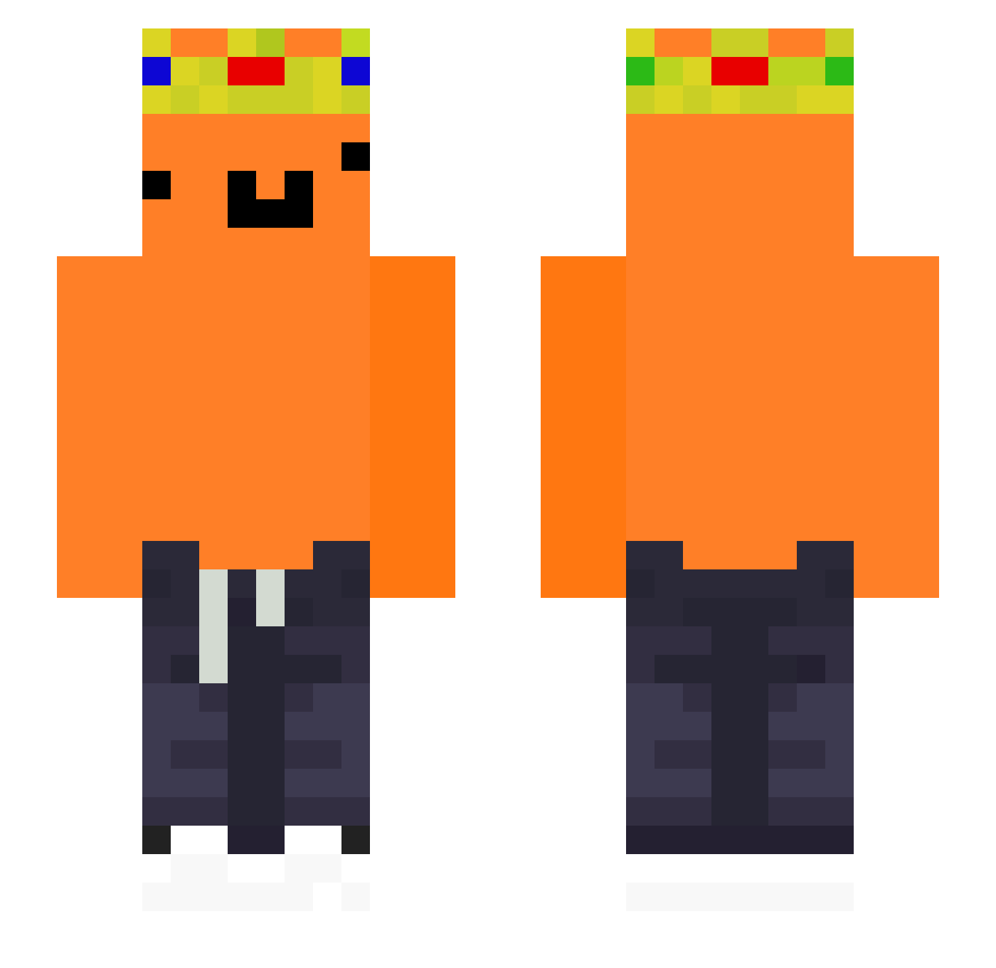 Ipokeryt Minecraft skin, front and back view