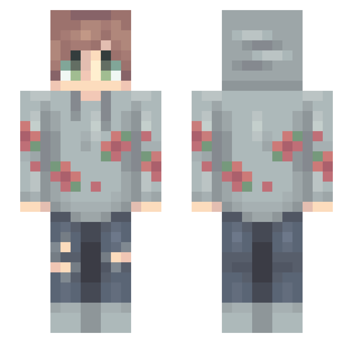 Hollie Minecraft skin, front and back view