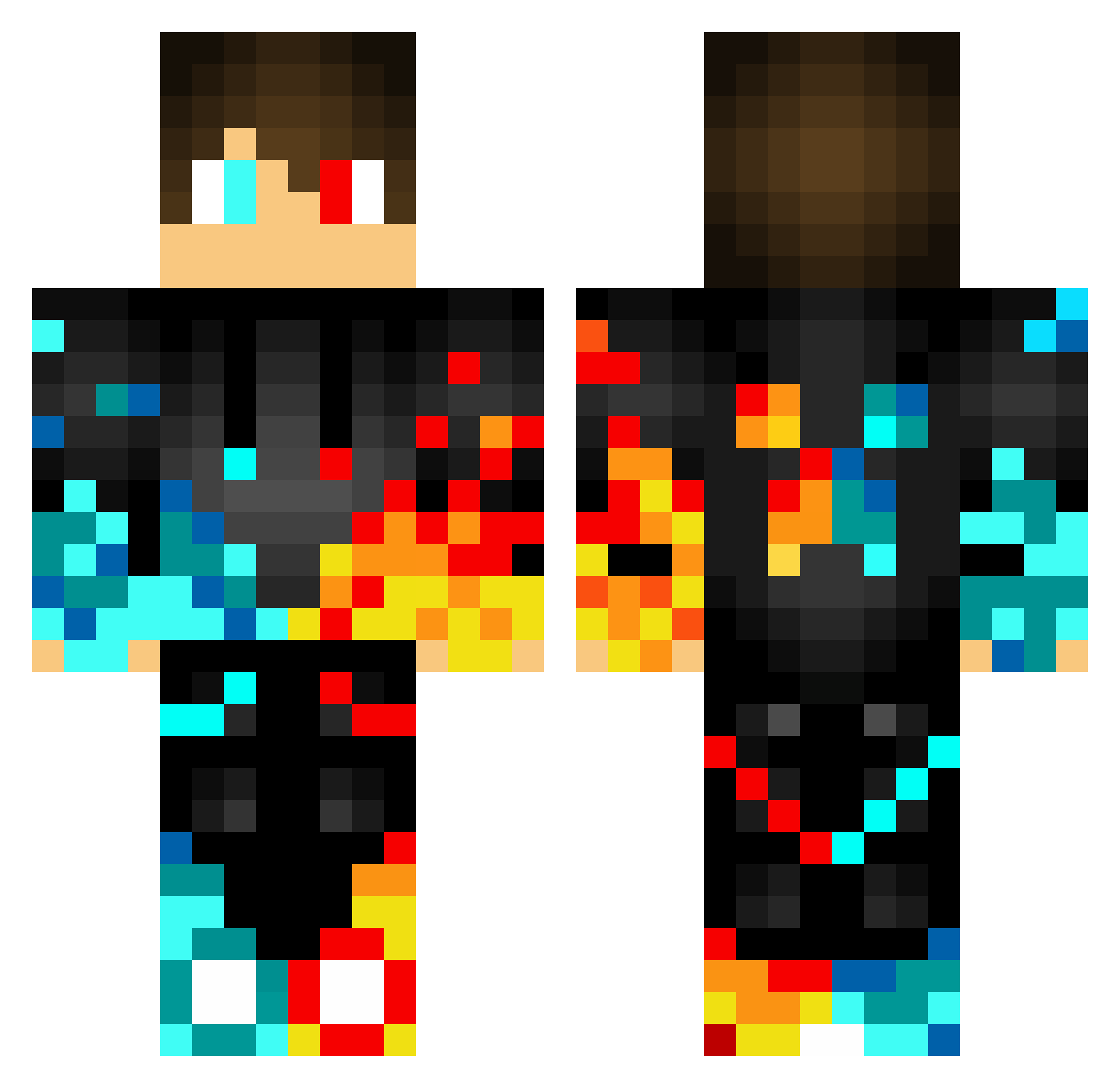 LordofSquirrel Minecraft skin, front and back view