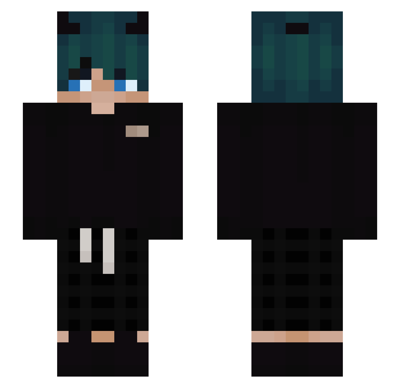zPartyGarneleI Minecraft skin, front and back view