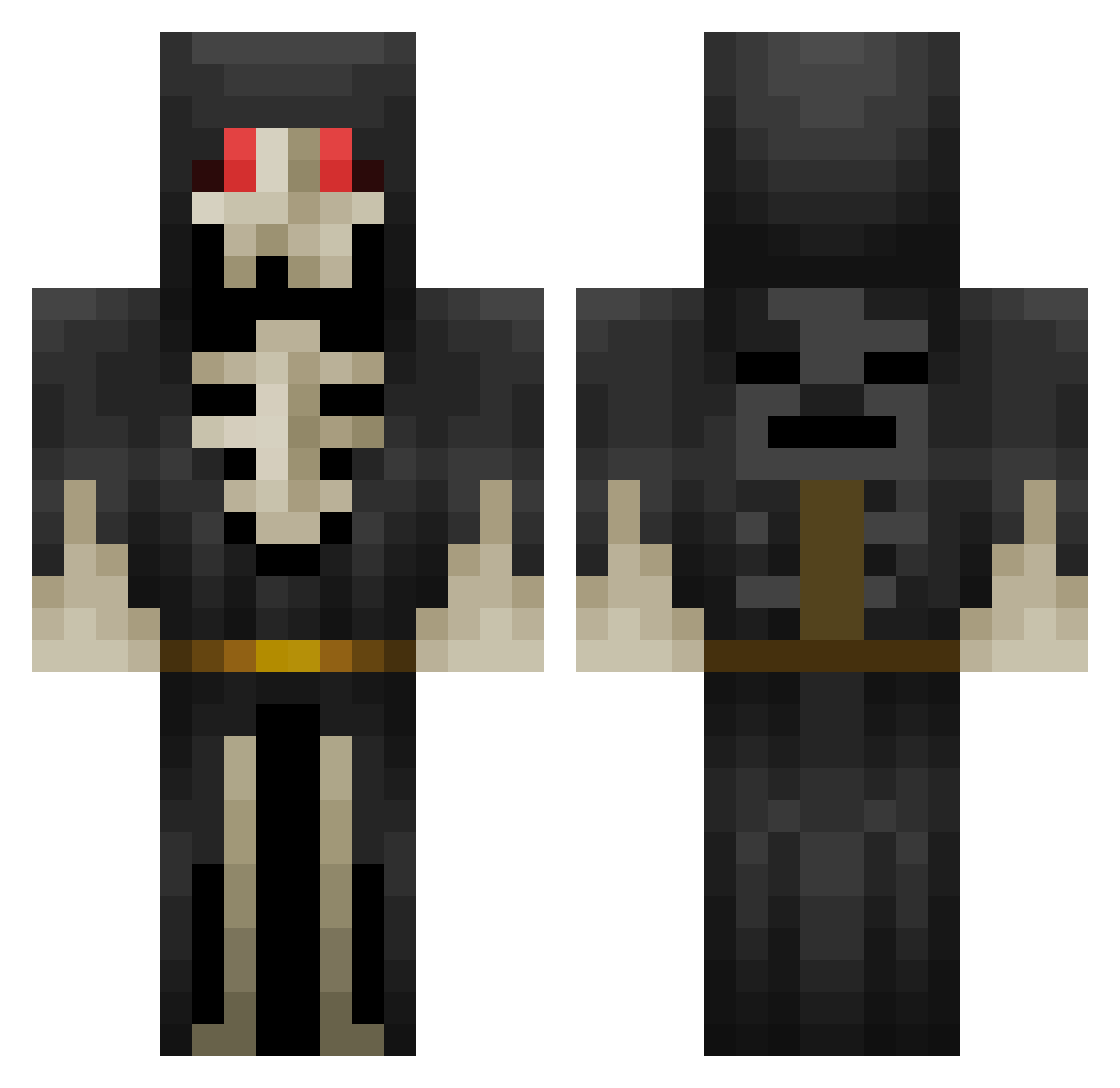 SerkanBRTC Minecraft skin, front and back view