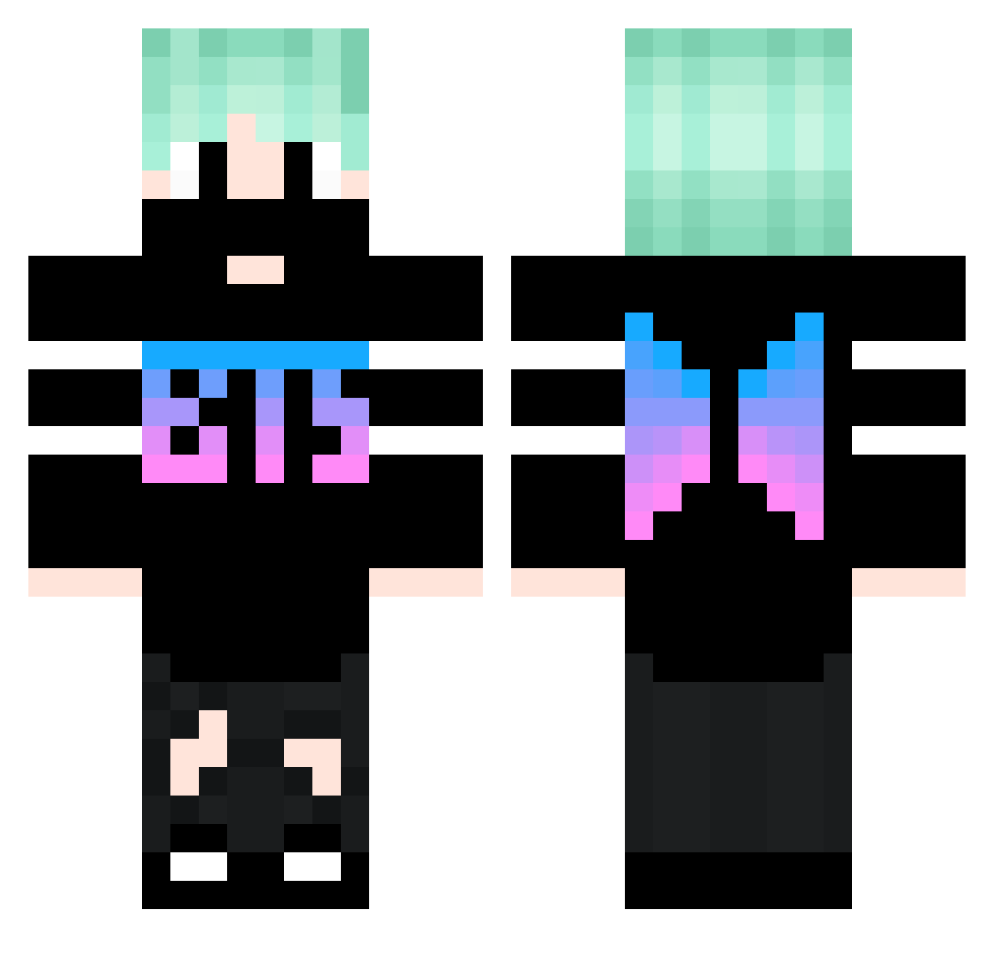 Darman3333 Minecraft skin, front and back view
