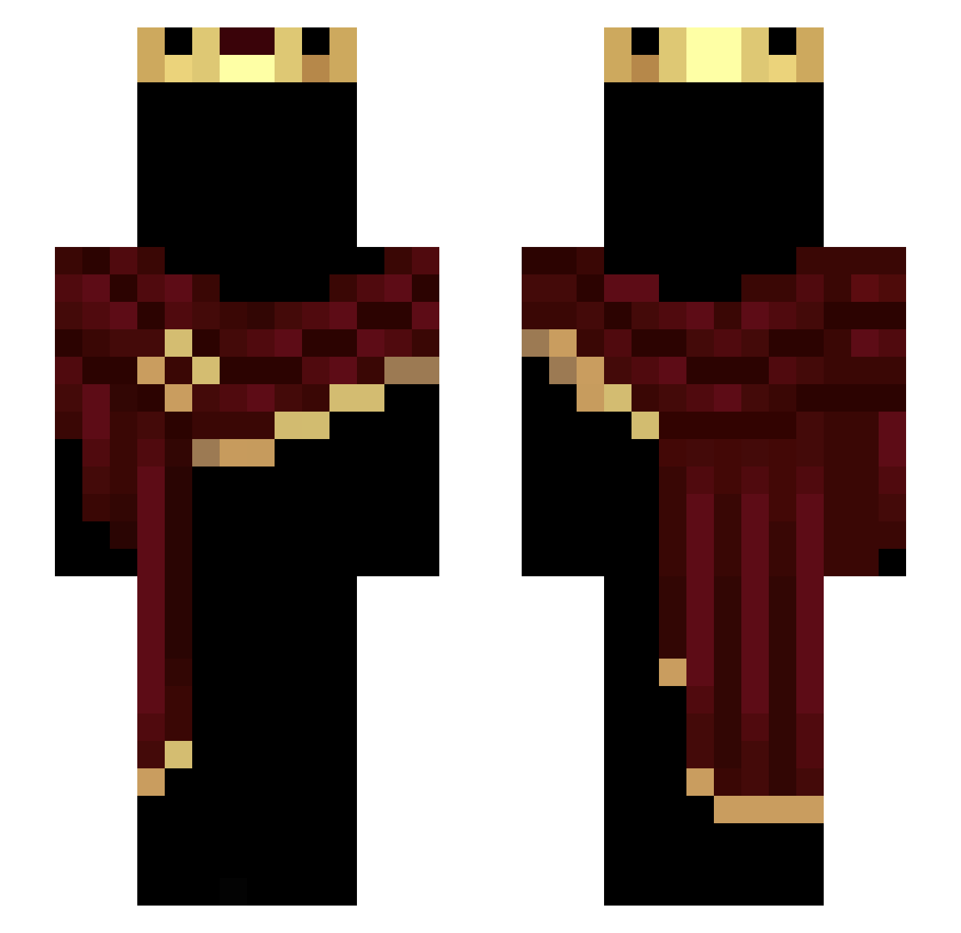 m3wkaa Minecraft skin, front and back view