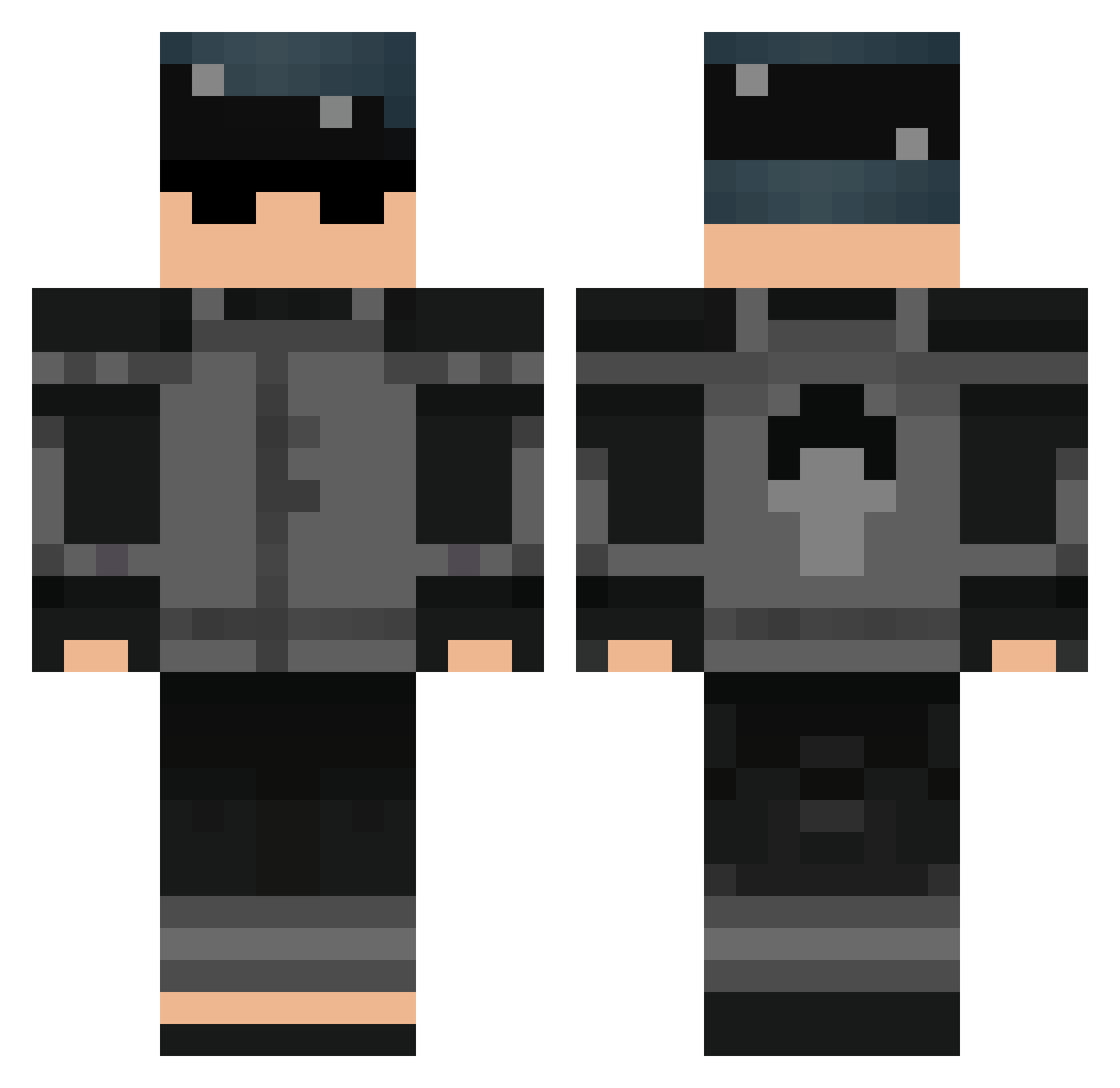 keziixx Minecraft skin, front and back view