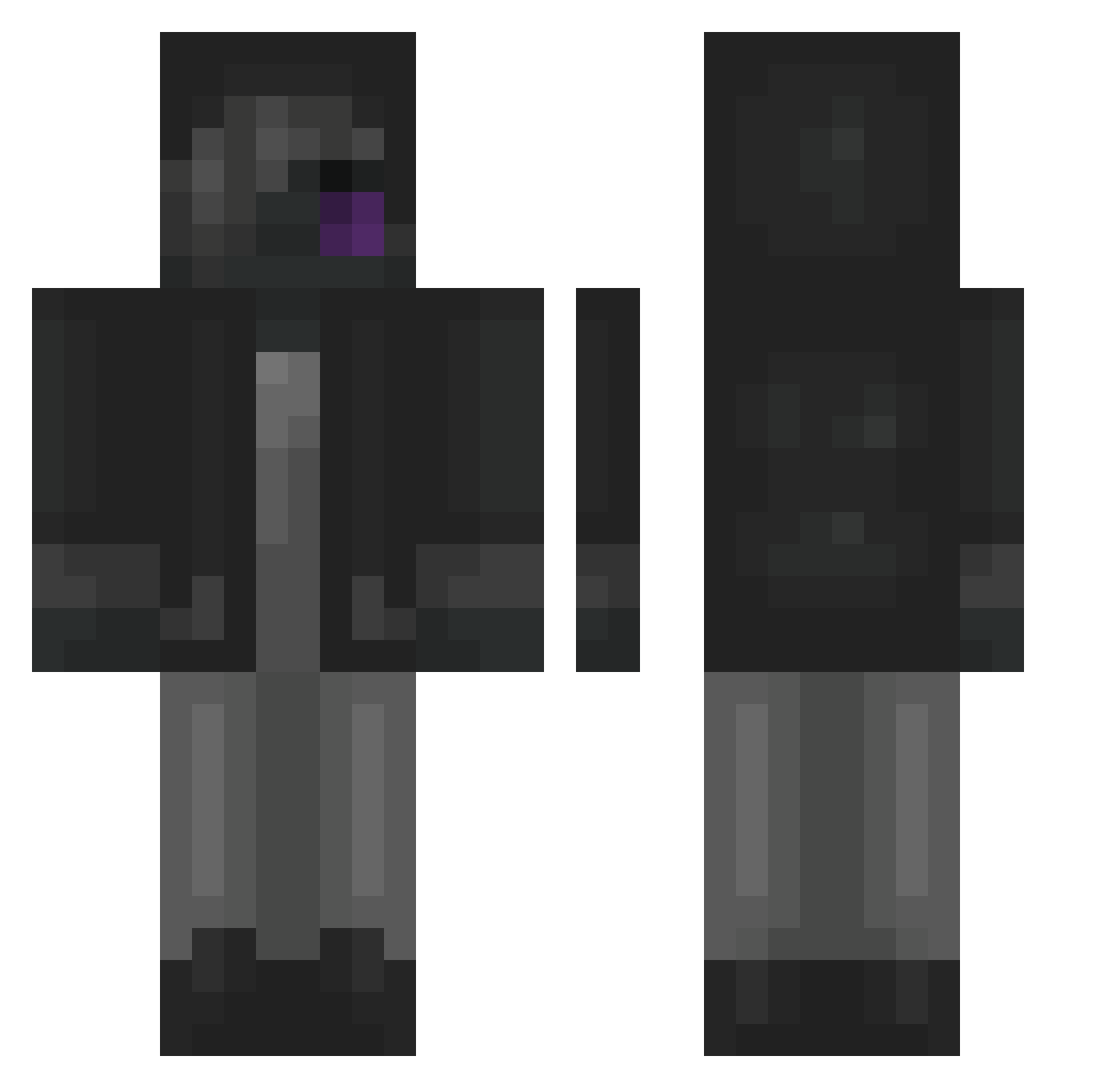 lucapane Minecraft skin, front and back view