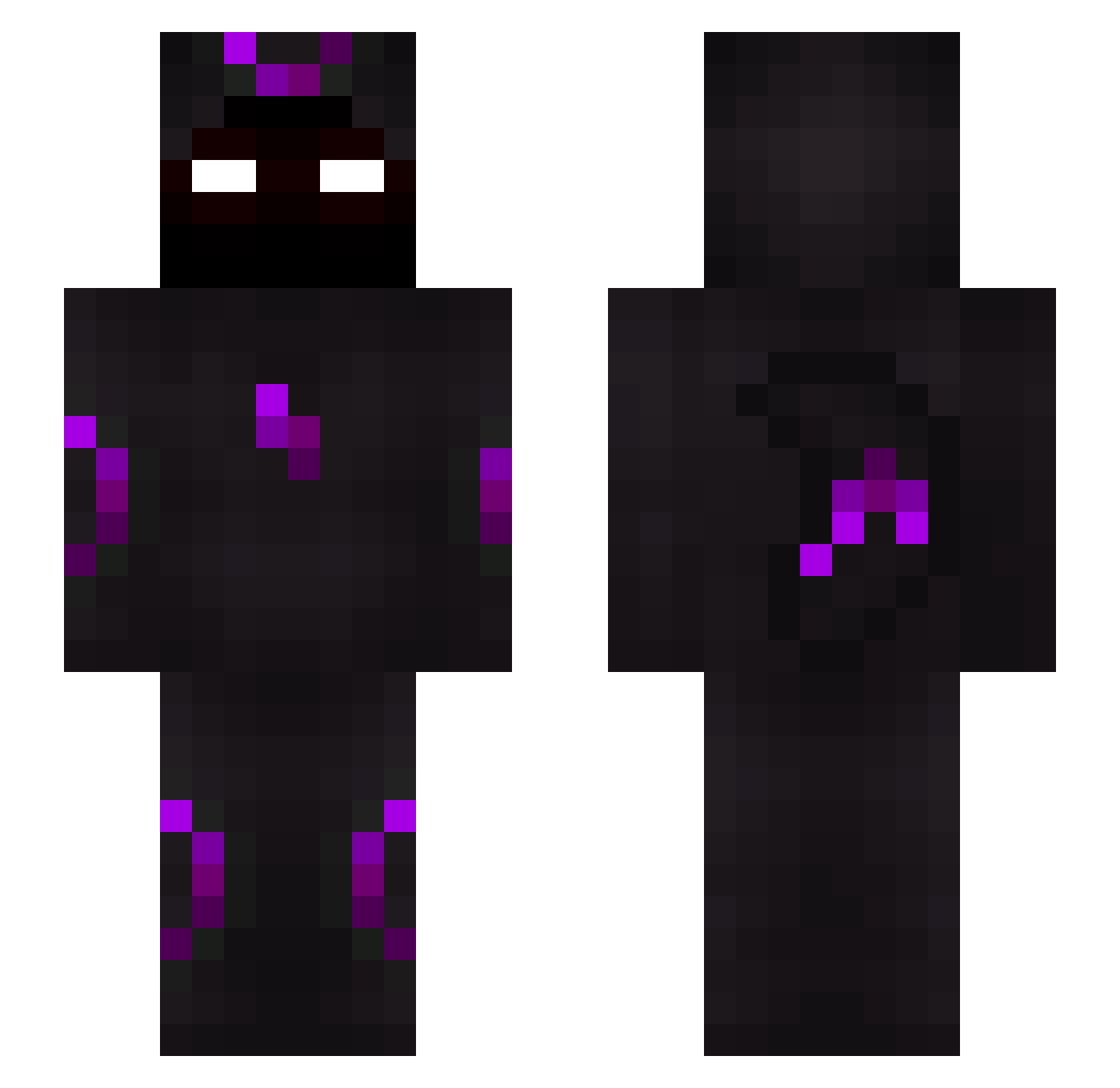 Ad7 Minecraft skin, front and back view