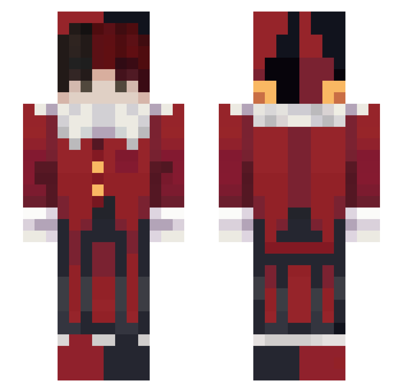 LazoXG Minecraft skin, front and back view