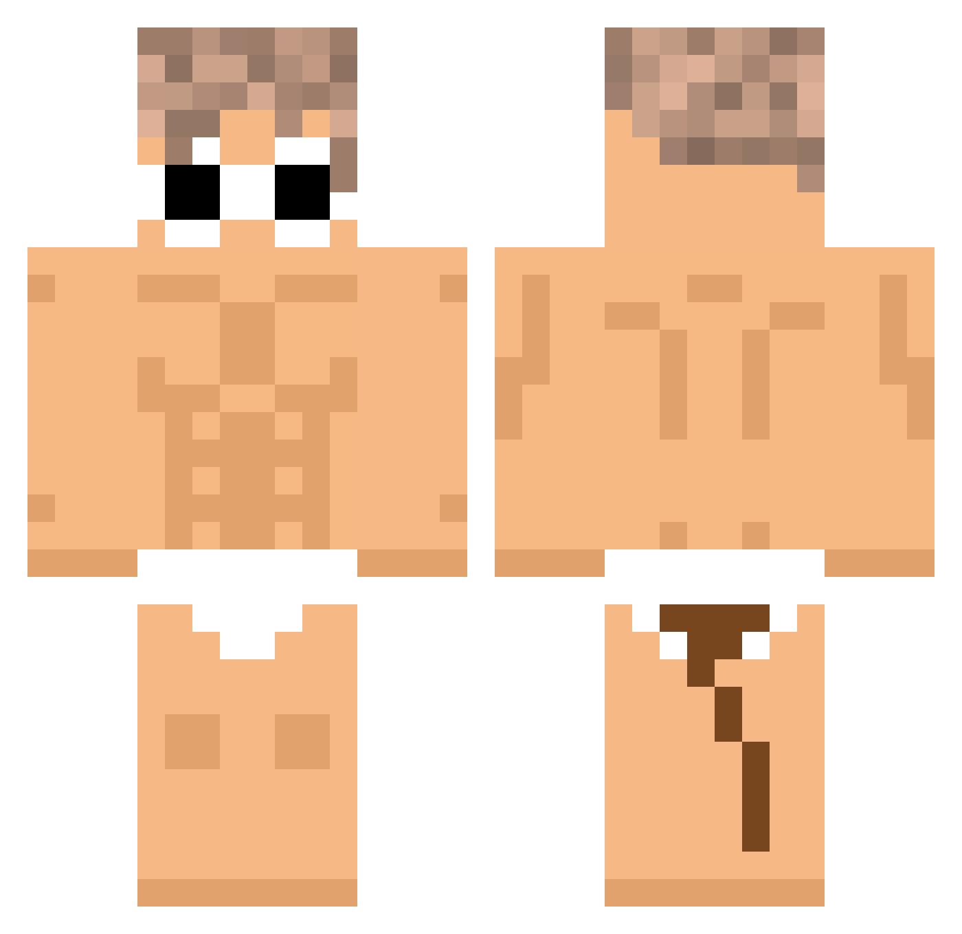 XenoSaber Minecraft skin, front and back view