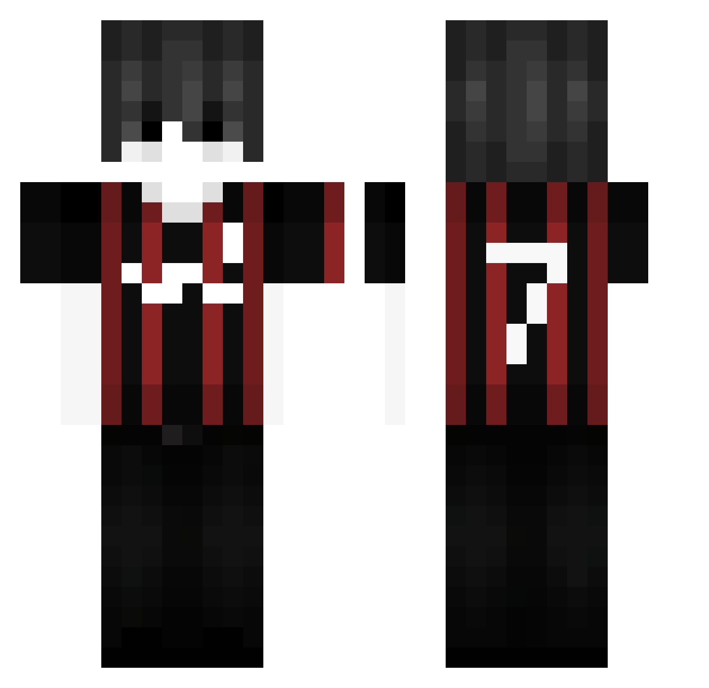 Justgnfl Minecraft skin, front and back view
