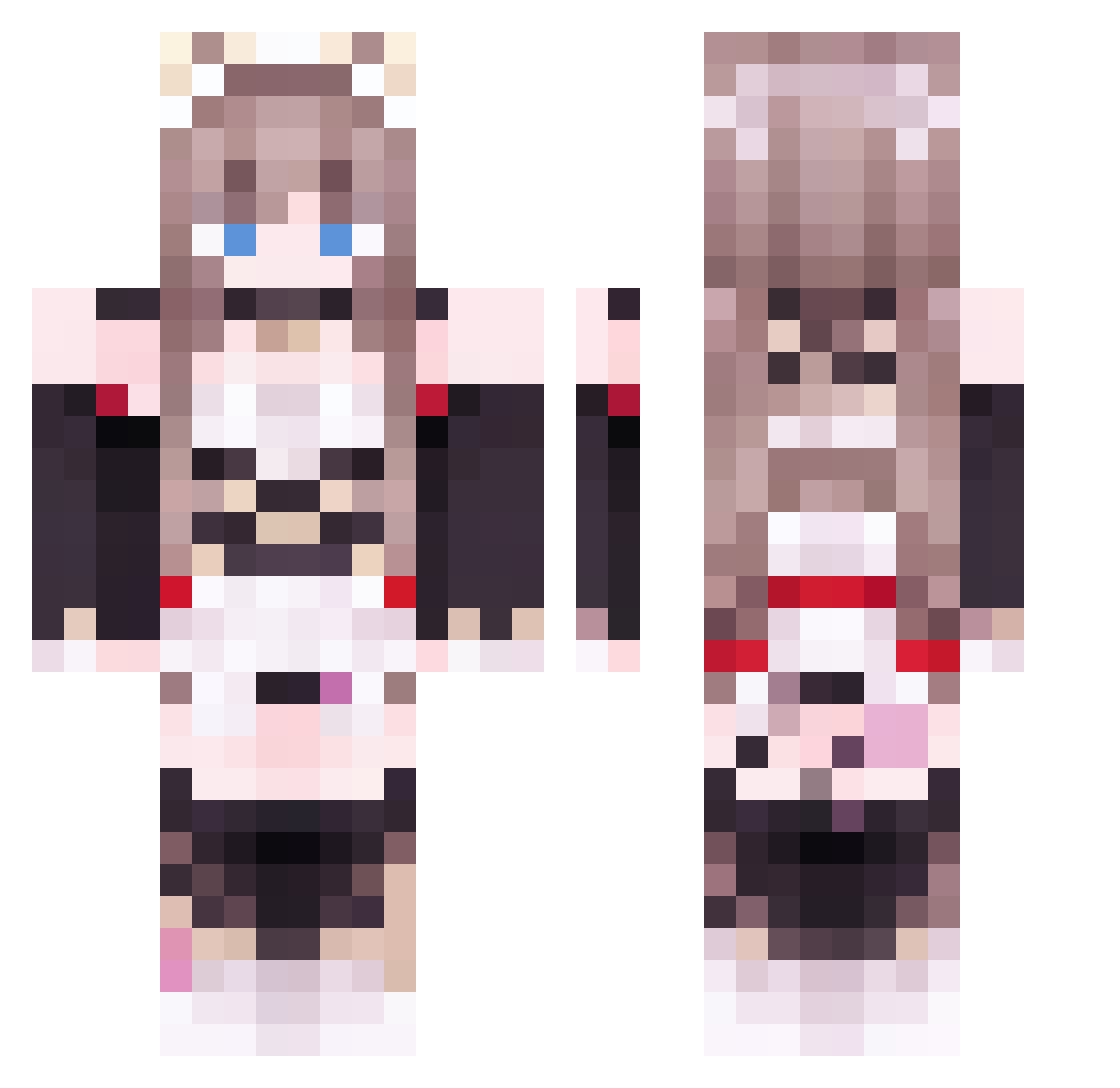 Aweiwei063 Minecraft skin, front and back view
