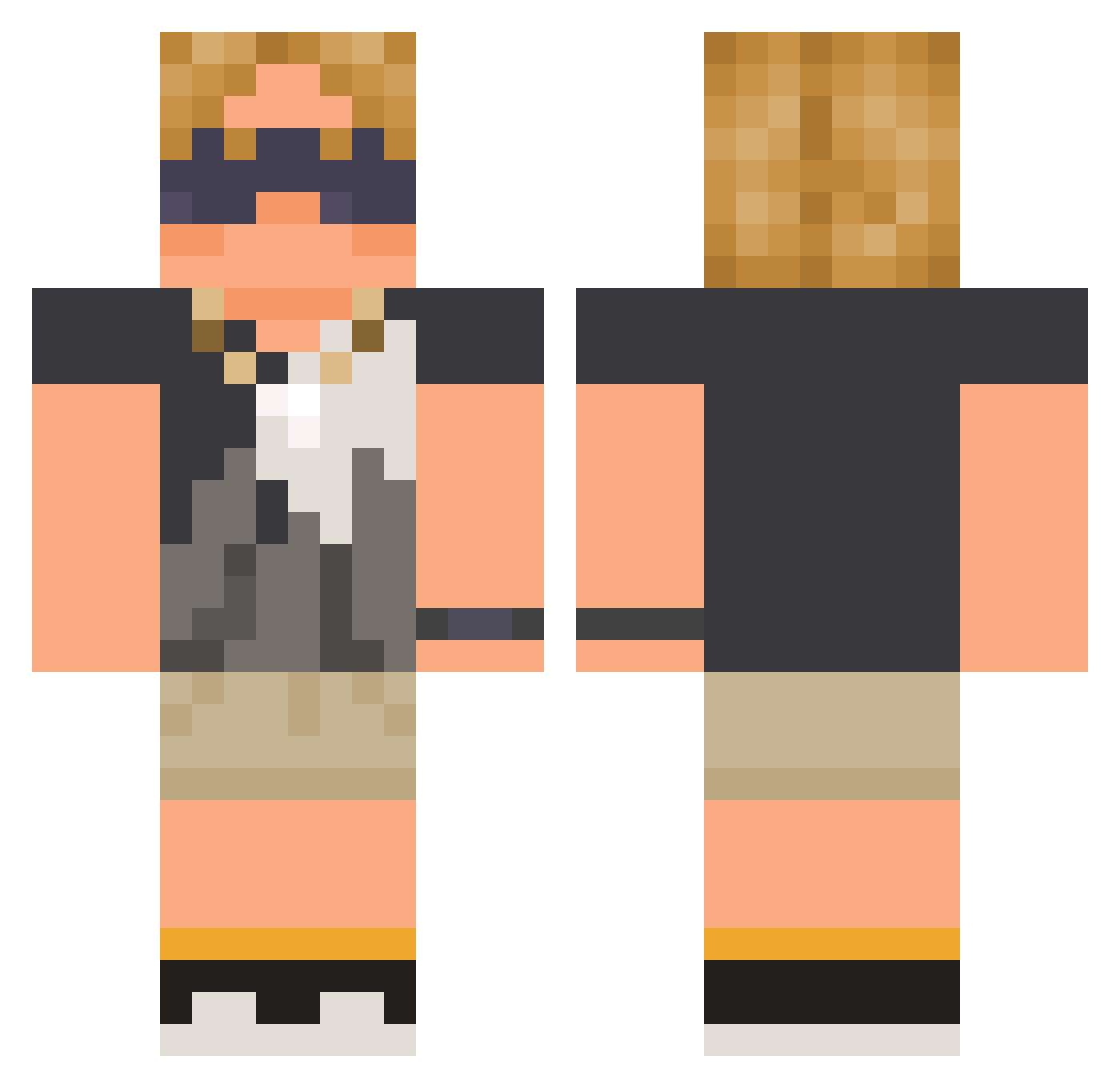 sammjayne Minecraft skin, front and back view