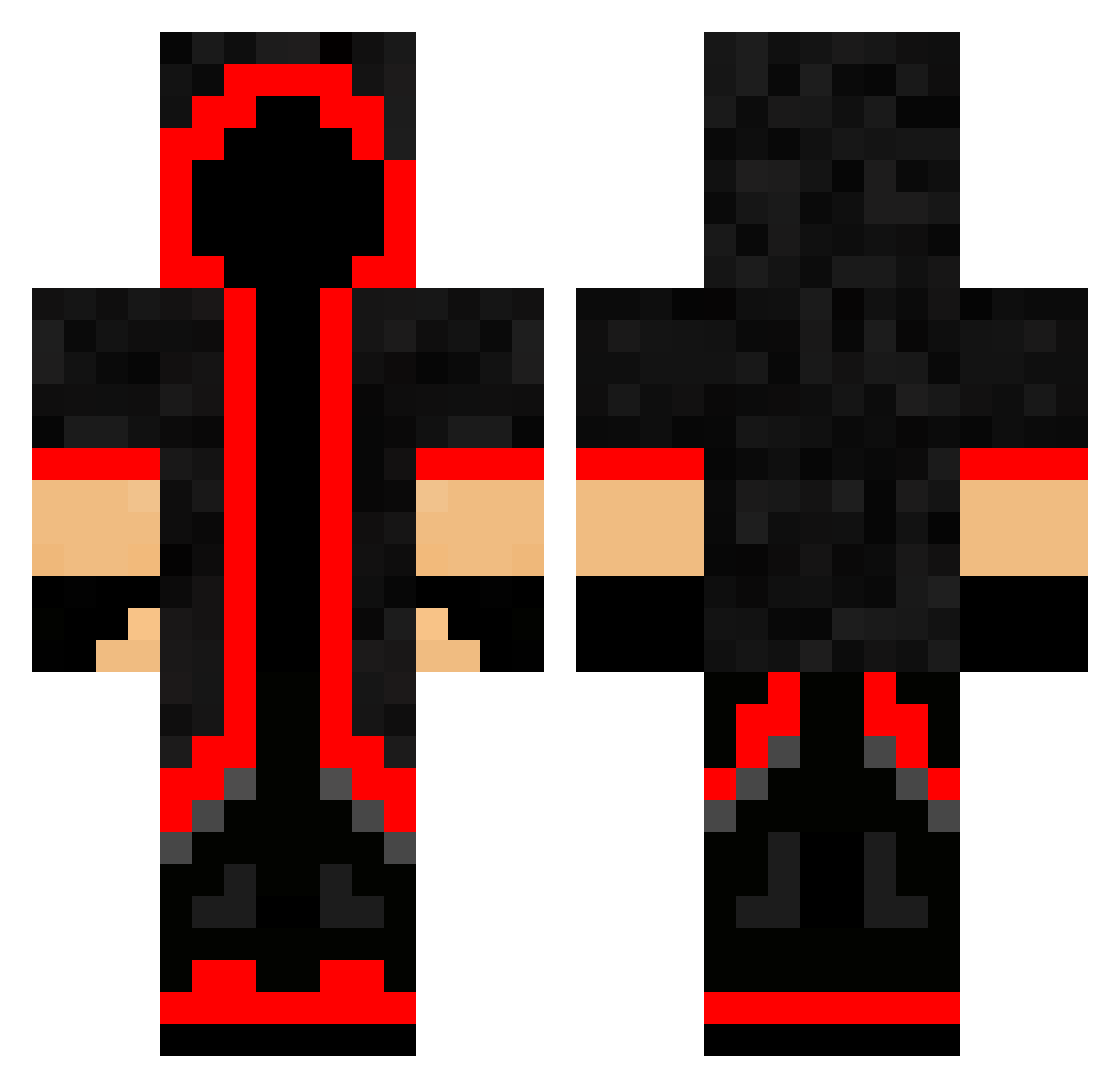 YeeetBo1 Minecraft skin, front and back view
