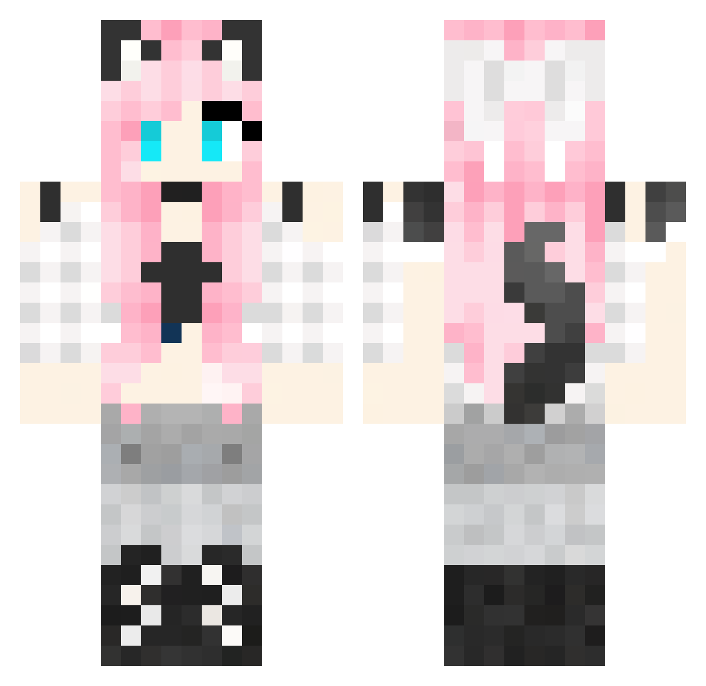 Skomakarin Minecraft skin, front and back view