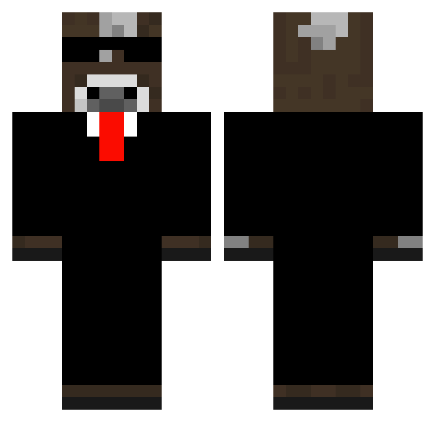 Leomice Minecraft skin, front and back view