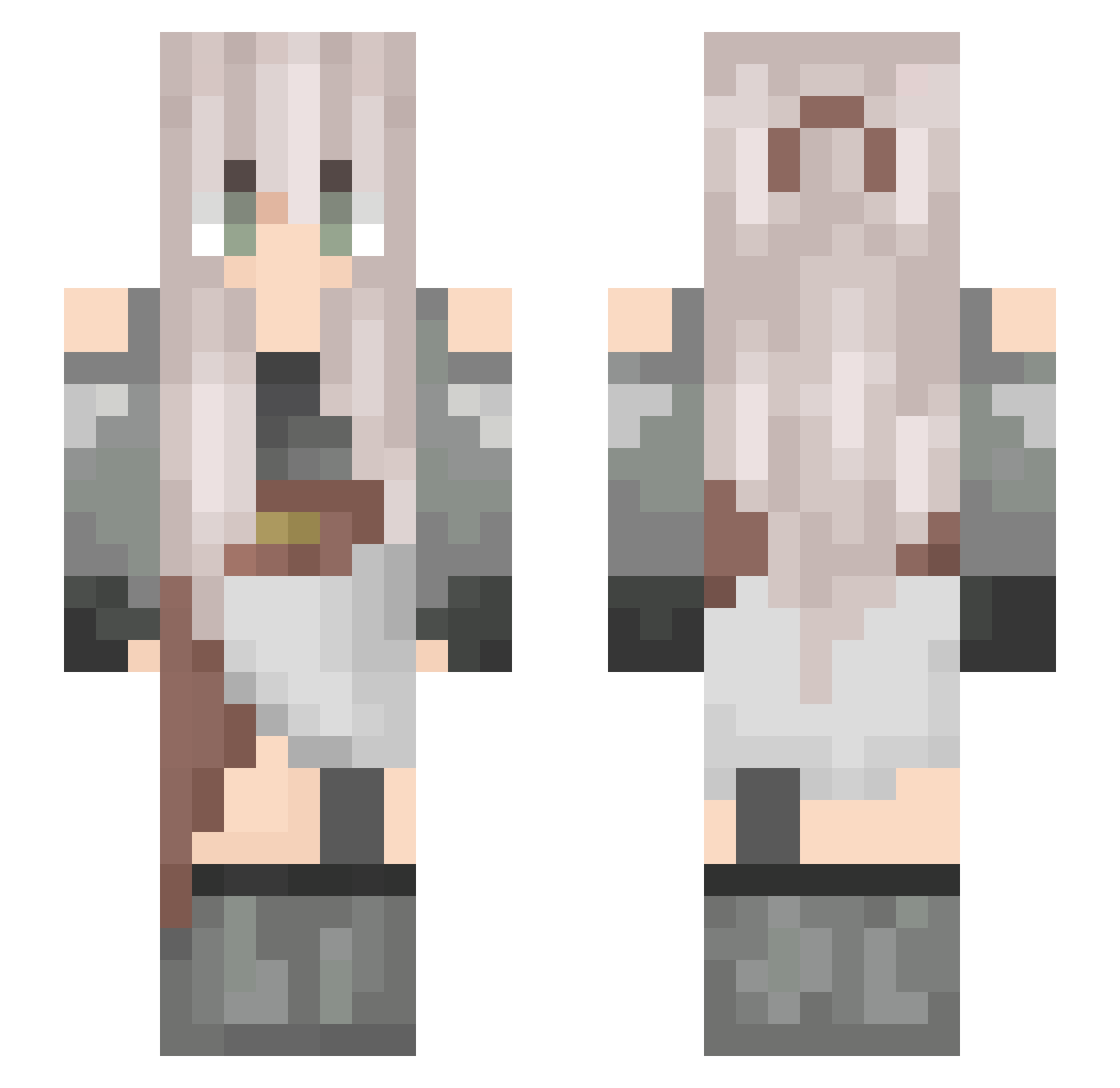 sunsnz Minecraft skin, front and back view