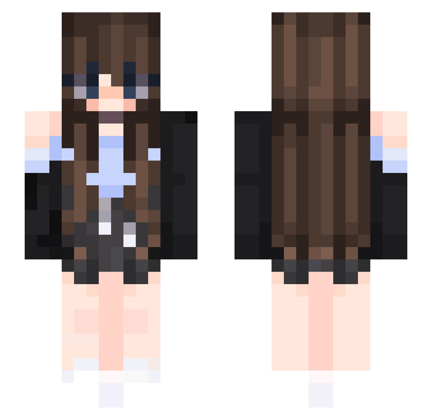 xenretaa Minecraft skin, front and back view