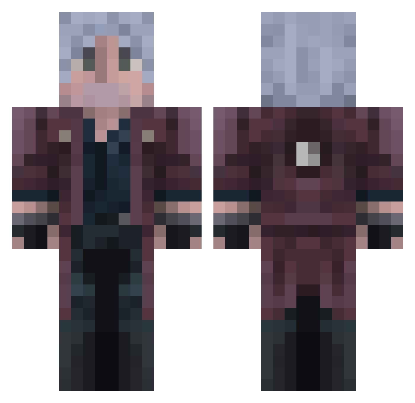 heisbenrg Minecraft skin, front and back view